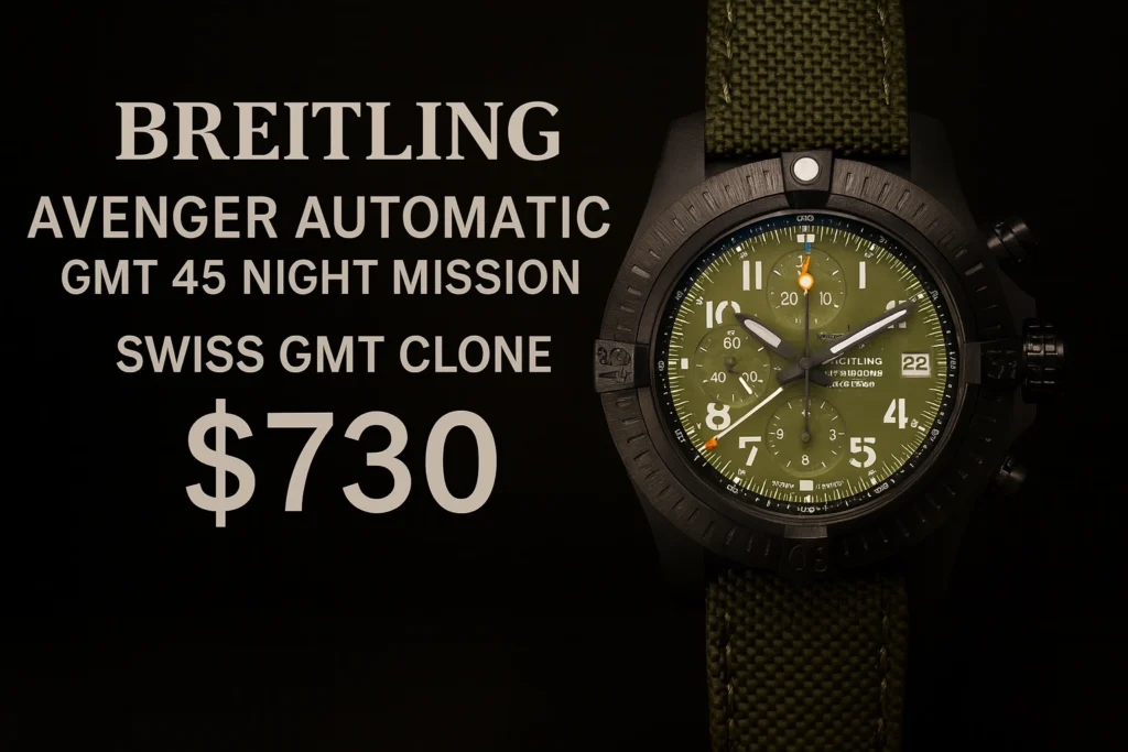 Breitling Avenger Automatic GMT 45 Night Mission Super Clone Under $1000