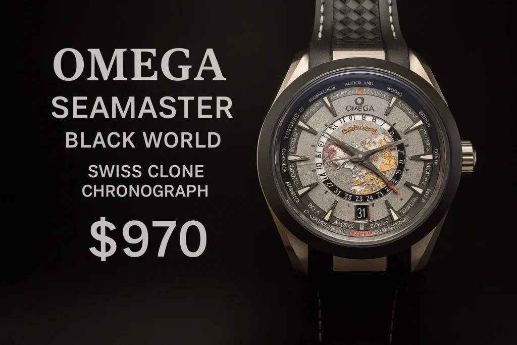 Omega Speedmaster Black World Super Clone Under $1000