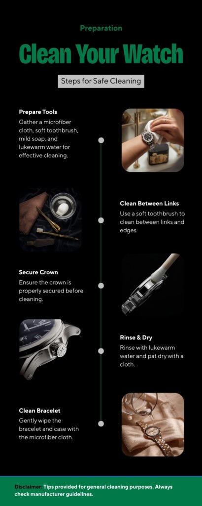 Proper method of cleaning a super clone watch