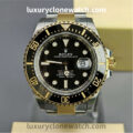 rolex super clone watch 11 sea dweller yellow gold black dial